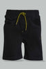 Redtag-Black-Wash-Denim-Short-Denim-Shorts-Infant-Boys-3 to 24 Months