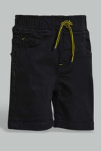 تنزيل الصورة على معرض الصور، Redtag-Black-Wash-Denim-Short-Denim-Shorts-Infant-Boys-3 to 24 Months
