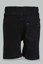 تنزيل الصورة على معرض الصور، Redtag-Black-Wash-Denim-Short-Denim-Shorts-Infant-Boys-3 to 24 Months
