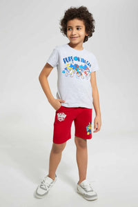 Redtag-Red-Paw-Patrol-Elasticacated-Waist-Short-Active-Shorts-Boys-2 to 8 Years