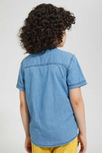 Load image into Gallery viewer, Redtag-Light-Blue-Denim-Mandarin-Shirt-Casual-Shirts-Boys-2 to 8 Years
