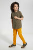 Redtag-Olive-Print-Ss-Mandarin-Collar-Casual-Shirts-Boys-2 to 8 Years