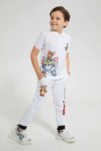 تنزيل الصورة على معرض الصور، Redtag-White-Tom-And-Jerry-Polo-Polo-Shirts-Boys-2 to 8 Years
