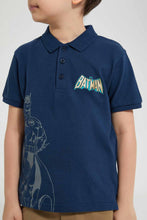 تنزيل الصورة على معرض الصور، Redtag-Navy-Batman-Polo-Polo-Shirts-Boys-2 to 8 Years
