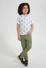 Load image into Gallery viewer, Redtag-White-Spider-Printed-Polo-Polo-Shirts-Boys-2 to 8 Years
