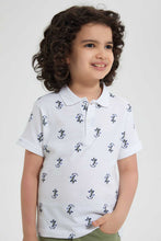 Load image into Gallery viewer, Redtag-White-Spider-Printed-Polo-Polo-Shirts-Boys-2 to 8 Years
