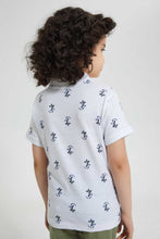 Load image into Gallery viewer, Redtag-White-Spider-Printed-Polo-Polo-Shirts-Boys-2 to 8 Years
