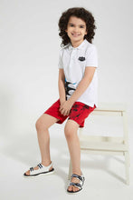 تنزيل الصورة على معرض الصور، Redtag-Red-Batman-Shorts-Active-Shorts-Boys-2 to 8 Years
