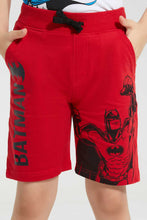 تنزيل الصورة على معرض الصور، Redtag-Red-Batman-Shorts-Active-Shorts-Boys-2 to 8 Years
