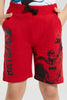 Redtag-Red-Batman-Shorts-Active-Shorts-Boys-2 to 8 Years