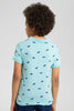 Redtag-Aqua-Dino-Printed-Polo-Polo-Shirts-Boys-2 to 8 Years