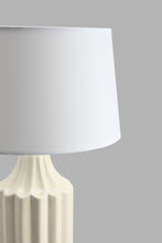 Load image into Gallery viewer, Redtag-Beige-Textured-Base-Ceramic-Table-Lamp-Table-Lamps-Home-Decor-
