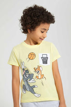 تنزيل الصورة على معرض الصور، Redtag-Yellow-Tom-And-Jerry-Pocket-T-Shirt-Character-T-Shirts-Boys-2 to 8 Years
