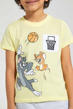 تنزيل الصورة على معرض الصور، Redtag-Yellow-Tom-And-Jerry-Pocket-T-Shirt-Character-T-Shirts-Boys-2 to 8 Years
