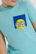 تنزيل الصورة على معرض الصور، Redtag-Blue-Minions-Pocket-T-Shirt-Character-T-Shirts-Boys-2 to 8 Years
