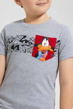 تنزيل الصورة على معرض الصور، Redtag-Grey-Daffy-Pocket-T-Shirt-Character-T-Shirts-Boys-2 to 8 Years
