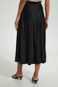 Redtag-Black-Pleated-Waist-String-Detail-Midi-Skirt-Skirts-Women's-