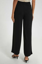 Load image into Gallery viewer, Redtag-Black-Wide-Leg-Pintuck-Detail-Trouser-Culottes-Women&#39;s-
