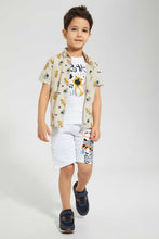 تنزيل الصورة على معرض الصور، Redtag-Beige-Shirt-And-T-Shirt-Set-Casual-Shirts-Boys-2 to 8 Years
