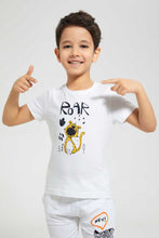 تنزيل الصورة على معرض الصور، Redtag-Beige-Shirt-And-T-Shirt-Set-Casual-Shirts-Boys-2 to 8 Years
