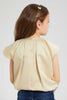 Redtag-Gold-Pleated-Blouse-Blouses-Girls-2 to 8 Years