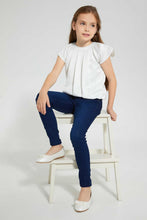 Load image into Gallery viewer, Redtag-Cream-Pleated-Blouse-Blouses-Girls-2 to 8 Years
