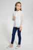 Redtag-White-Frilled-Lurex-Blouse-Blouses-Girls-2 to 8 Years