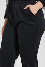 Load image into Gallery viewer, Redtag-Black-Turn-Up-Detail-Trouser-Trousers-Women&#39;s-
