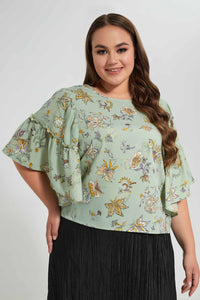 Redtag-Pink-Floral-Top-Blouses-Women's-