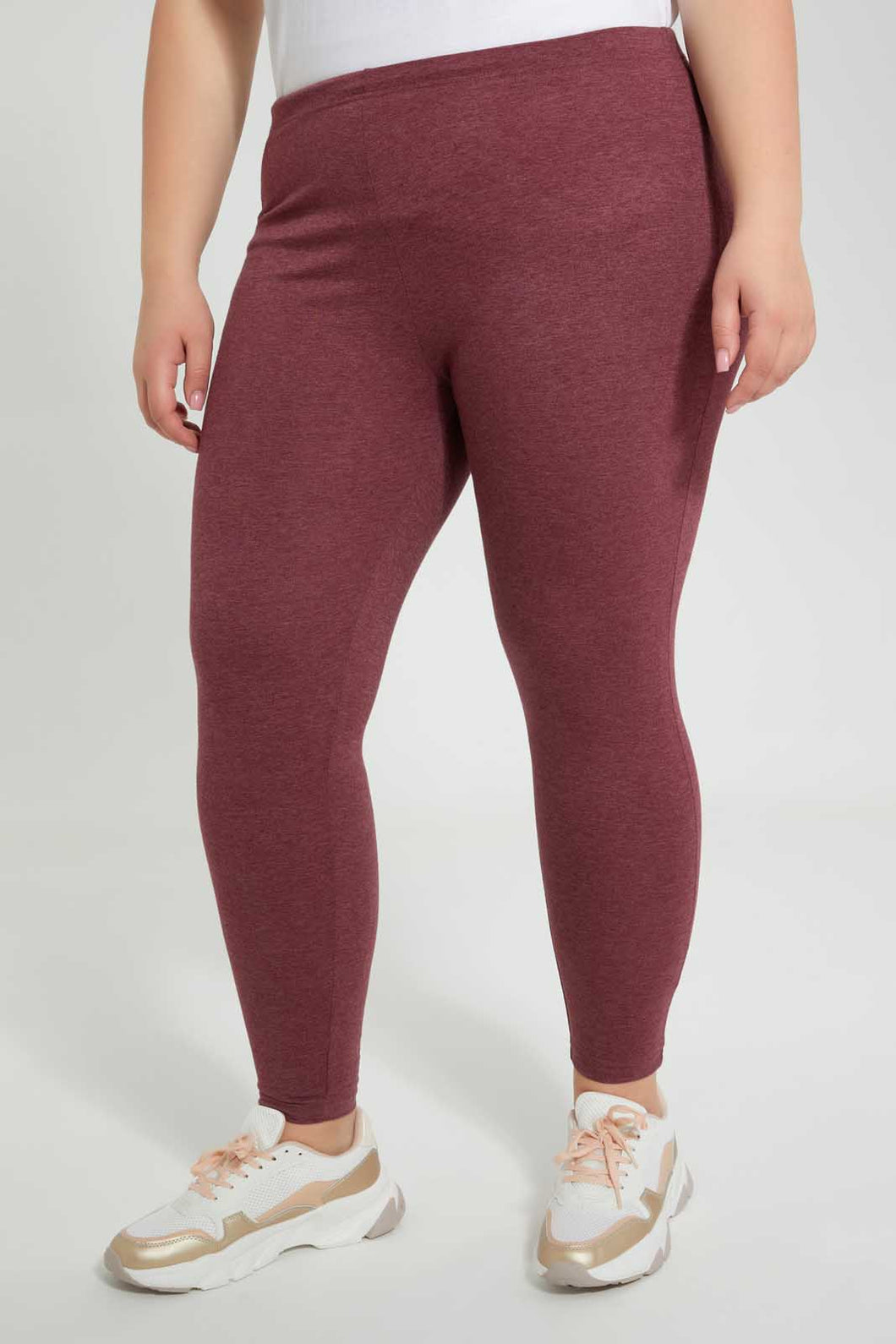 Redtag-Burgandy-Basic-Legging-Leggings-Women's-