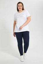 تنزيل الصورة على معرض الصور، Redtag-Navy-Basic-Legging-Leggings-Women&#39;s-
