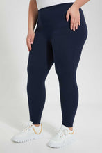 تنزيل الصورة على معرض الصور، Redtag-Navy-Basic-Legging-Leggings-Women&#39;s-
