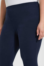 تنزيل الصورة على معرض الصور، Redtag-Navy-Basic-Legging-Leggings-Women&#39;s-
