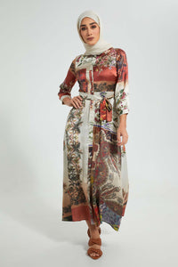 Redtag-Printed-Satin-Shirt-Dress-Dresses-Women's-