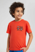 Load image into Gallery viewer, Redtag-Red-Placement-Print-Over-Size-T-Shirt-Graphic-T-Shirts-Boys-2 to 8 Years
