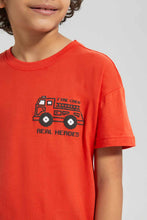 Load image into Gallery viewer, Redtag-Red-Placement-Print-Over-Size-T-Shirt-Graphic-T-Shirts-Boys-2 to 8 Years
