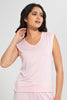 Redtag-Pink-Plain-Pyjama-Set-With-Lace-Pyjama-Sets-Women's-