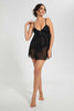 Redtag-Black-Plain-Mesh-Babydoll-With-Thong-Babydolls-Women's-
