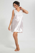 Load image into Gallery viewer, Redtag-Pink-Chemise-With-Lace-At-Yoke-Chemises-Women&#39;s-
