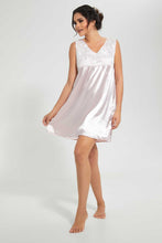 Load image into Gallery viewer, Redtag-Pink-Chemise-With-Lace-At-Yoke-Chemises-Women&#39;s-
