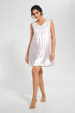 Load image into Gallery viewer, Redtag-Pink-Chemise-With-Lace-At-Yoke-Chemises-Women&#39;s-

