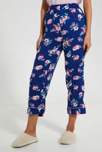 تنزيل الصورة على معرض الصور، Redtag-Navy-Floral-Printed-Pyjama-Set-Pyjama-Sets-Women&#39;s-
