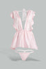 Redtag-Pink-Plain-Babydoll-With-Thong-Babydolls-Women's-