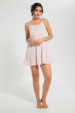 Load image into Gallery viewer, Redtag-Pink-Floral-Printed-Chemise-Chemises-Women&#39;s-

