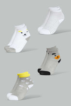 Load image into Gallery viewer, Redtag-White-Full-Length-Socks-(4-Pack)-Ankle-Socks-Infant-Boys-3 to 24 Months
