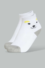 Load image into Gallery viewer, Redtag-White-Full-Length-Socks-(4-Pack)-Ankle-Socks-Infant-Boys-3 to 24 Months
