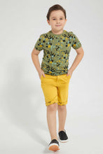 تنزيل الصورة على معرض الصور، Redtag-Yellow-Tape-Waist-Band-Chino-Short-Chino-Shorts-Boys-2 to 8 Years
