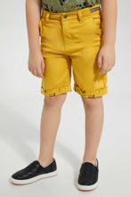 تنزيل الصورة على معرض الصور، Redtag-Yellow-Tape-Waist-Band-Chino-Short-Chino-Shorts-Boys-2 to 8 Years
