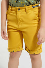 تنزيل الصورة على معرض الصور، Redtag-Yellow-Tape-Waist-Band-Chino-Short-Chino-Shorts-Boys-2 to 8 Years
