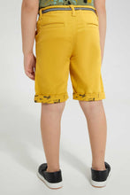 تنزيل الصورة على معرض الصور، Redtag-Yellow-Tape-Waist-Band-Chino-Short-Chino-Shorts-Boys-2 to 8 Years
